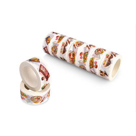 Washi floral coloré de bande paerforée, adhésif en caoutchouc légèrement modelé de bande de métier