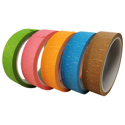 Imperméabilisez le ruban coloré, ruban adhésif coloré de papier de crêpe auto-adhésif