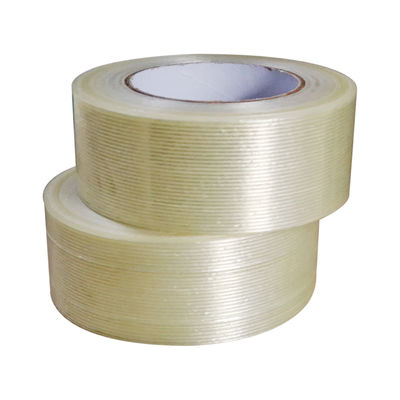 Ruban adhésif filamentaire en fibre de verre mono-orientée imperméable avec une épaisseur de 150 microns et une taille de 48 mm * 40 m pour le cerclage