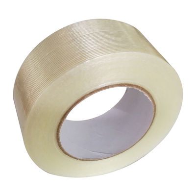 Ruban adhésif filamentaire en fibre de verre mono-orientée imperméable avec une épaisseur de 150 microns et une taille de 48 mm * 40 m pour le cerclage