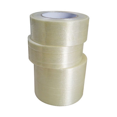 Ruban adhésif filamentaire en fibre de verre mono-orientée imperméable avec une épaisseur de 150 microns et une taille de 48 mm * 40 m pour le cerclage