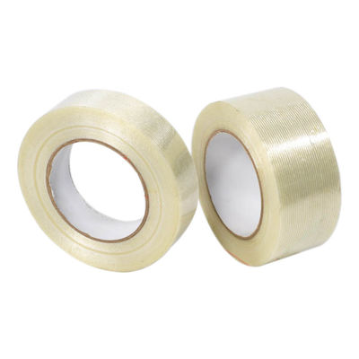 Ruban adhésif filamentaire en fibre de verre mono-orientée imperméable avec une épaisseur de 150 microns et une taille de 48 mm * 40 m pour le cerclage