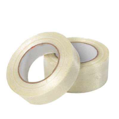 Ruban adhésif filamentaire en fibre de verre mono-orientée imperméable avec une épaisseur de 150 microns et une taille de 48 mm * 40 m pour le cerclage