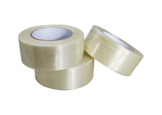 Ruban adhésif filamentaire en fibre de verre mono-orientée imperméable avec une épaisseur de 150 microns et une taille de 48 mm * 40 m pour le cerclage