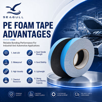 Industrial Double Sided Bonding PE Foam Tape For Glass Metal Plastic Assembly