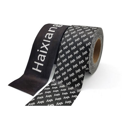 Fonte personnalisable Papier d'emballage auto-adhésif de Logo Black Single Sided Hot de bande paerforée