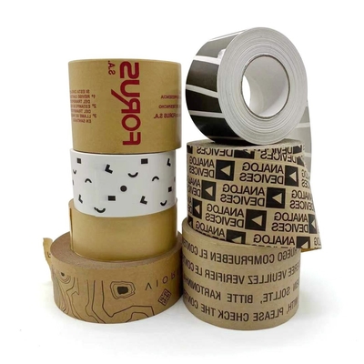 L'eau a activé Papier d'emballage de emballage gommé de bande paerforée avec le logo imprimé fait sur commande de marque