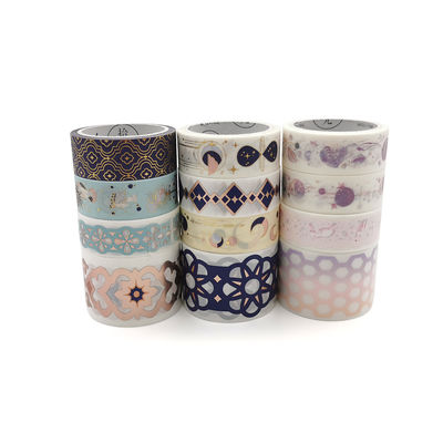 La coutume font la bande colorée de papier de Washi imprimée par conception pour des métiers, embellissent des journaux de balle, planificateurs