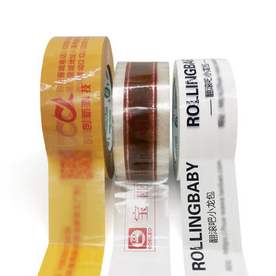 Bande blanche jaune transparente d'emballage de Bopp pour le cachetage de boîte
