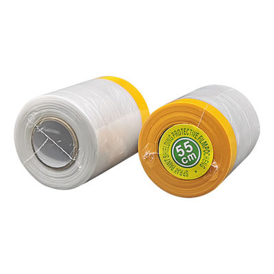 Film de masquage de Pre Taped Transparent de peintre de plastique pour la protection de peinture