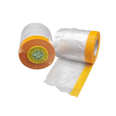 Bouclier de masquage pré attaché du ruban adhésif de peinture de plancher de film déplaçant le film protecteur en plastique de voiture protectrice pour des tapis