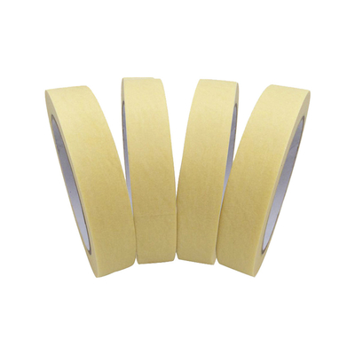 Bande de papier jaune sans résidu de peinture de masquage de côté simple en caoutchouc